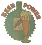 beer power vintage t-shirt iron-on
